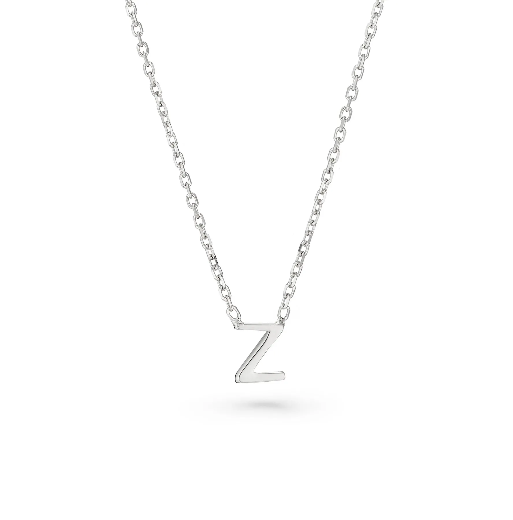 Beaverbrooks Silver Petite Initial Z Necklace