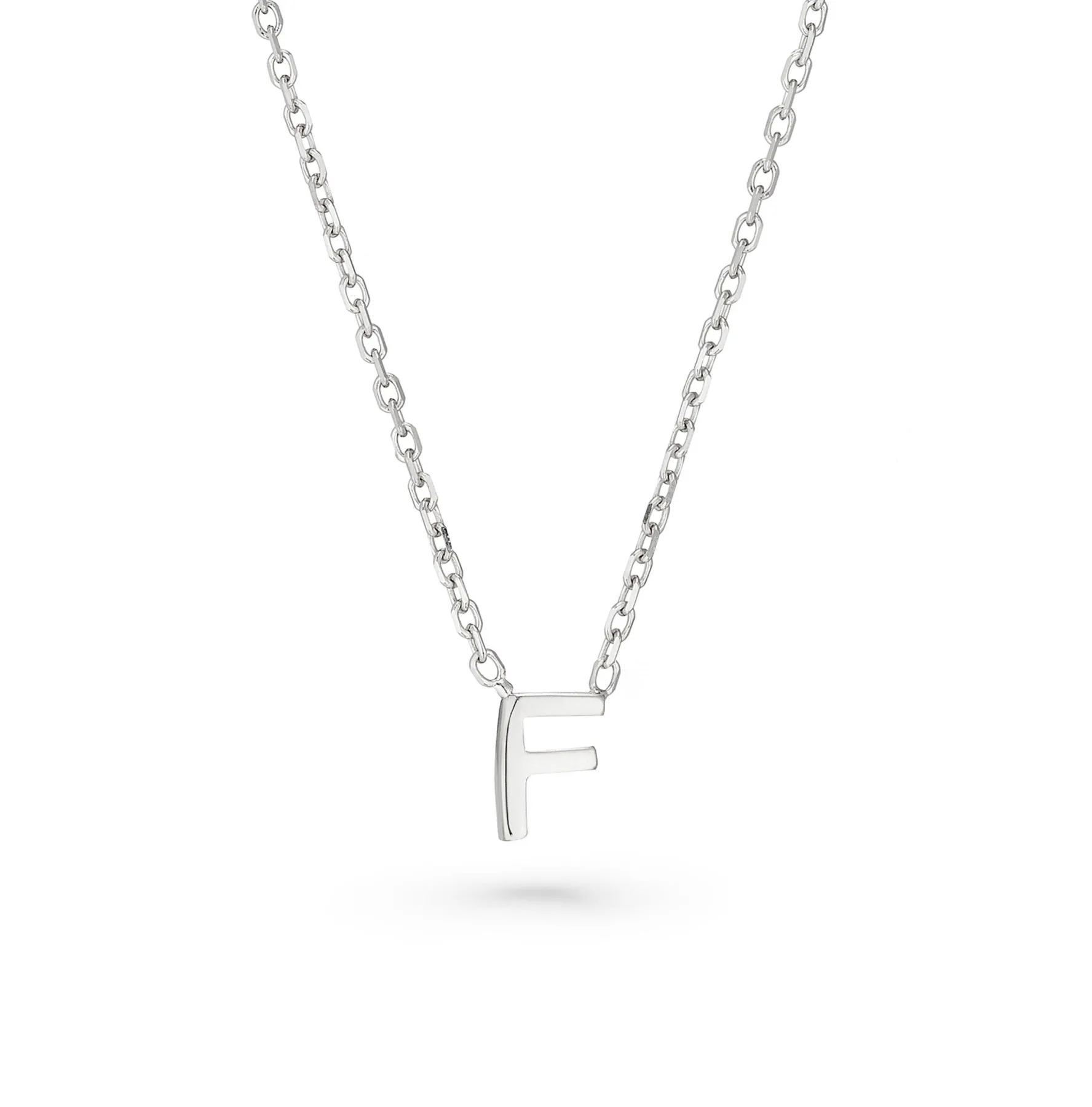 Beaverbrooks Silver Petite Initial F Necklace
