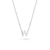 Beaverbrooks Silver Petite Initial W Necklace