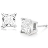 Beaverbrooks Silver Princess Cut Cubic Zirconia Stud Earrings