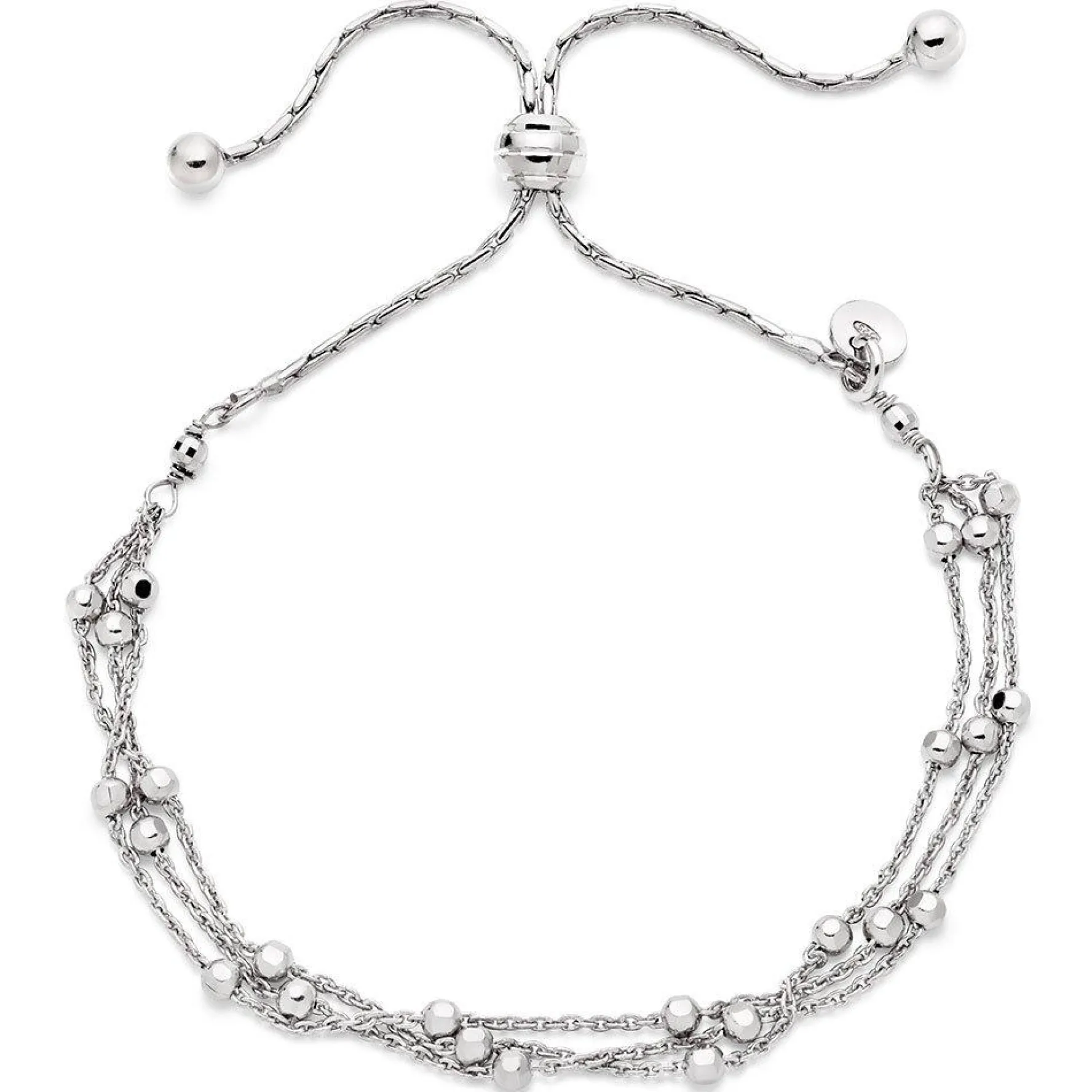 Beaverbrooks Silver Triple Strand Bracelet
