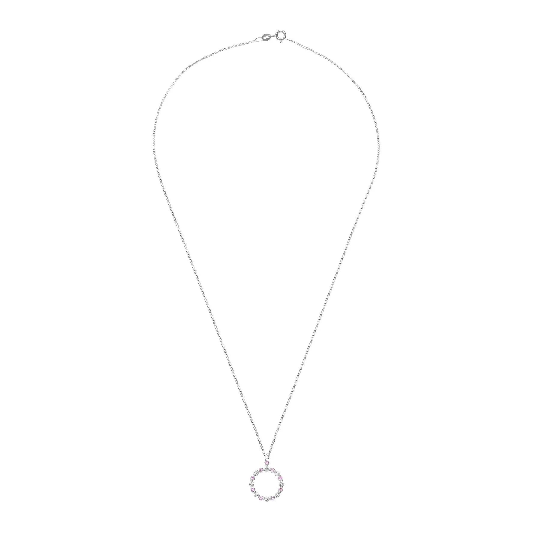 Beaverbrooks Starlit 9ct White Gold Diamond Tourmaline Pendant
