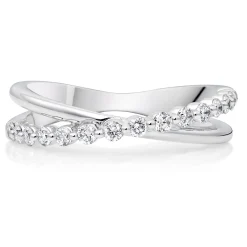 Beaverbrooks Starlit Platinum Diamond Half Eternity Ring