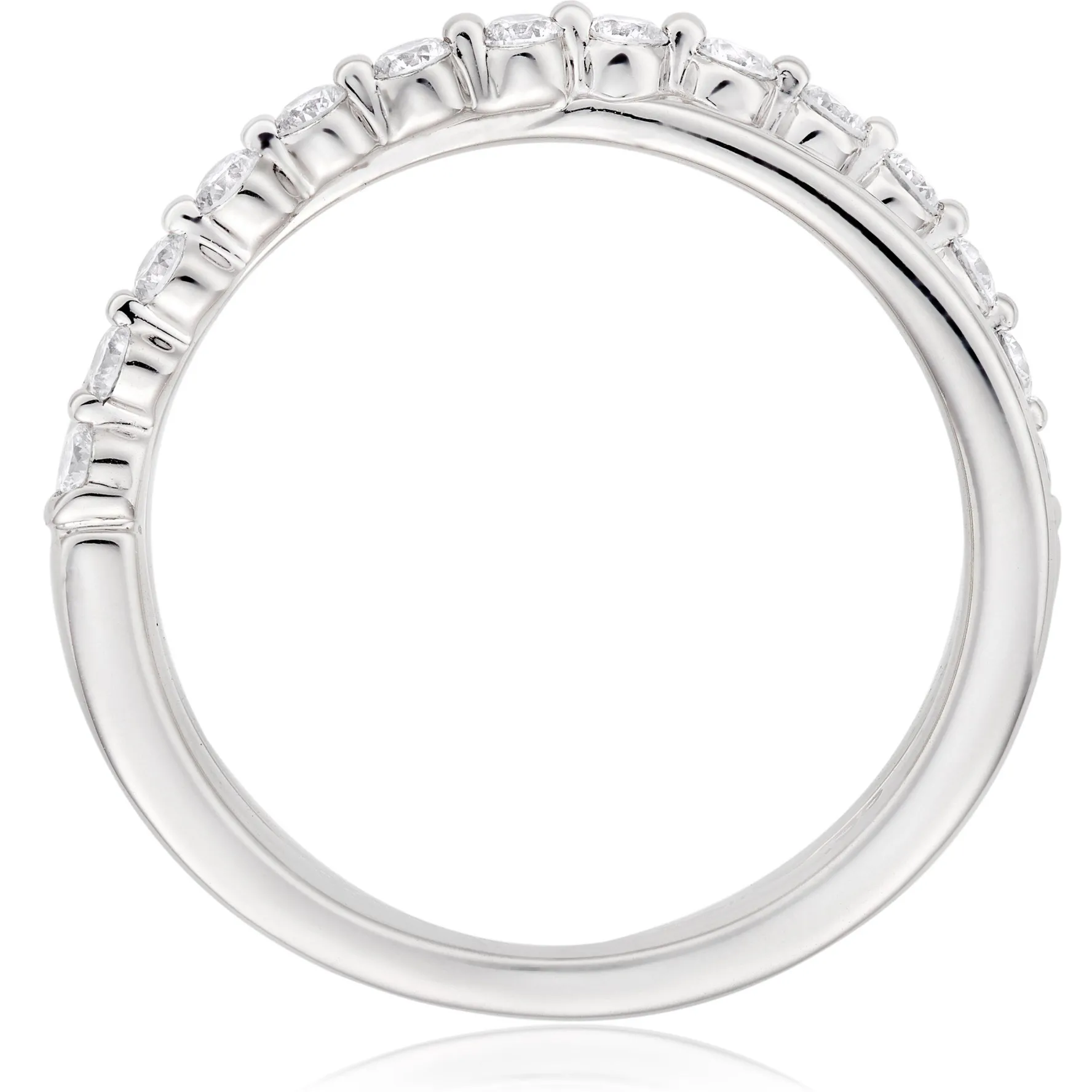 Beaverbrooks Starlit Platinum Diamond Half Eternity Ring