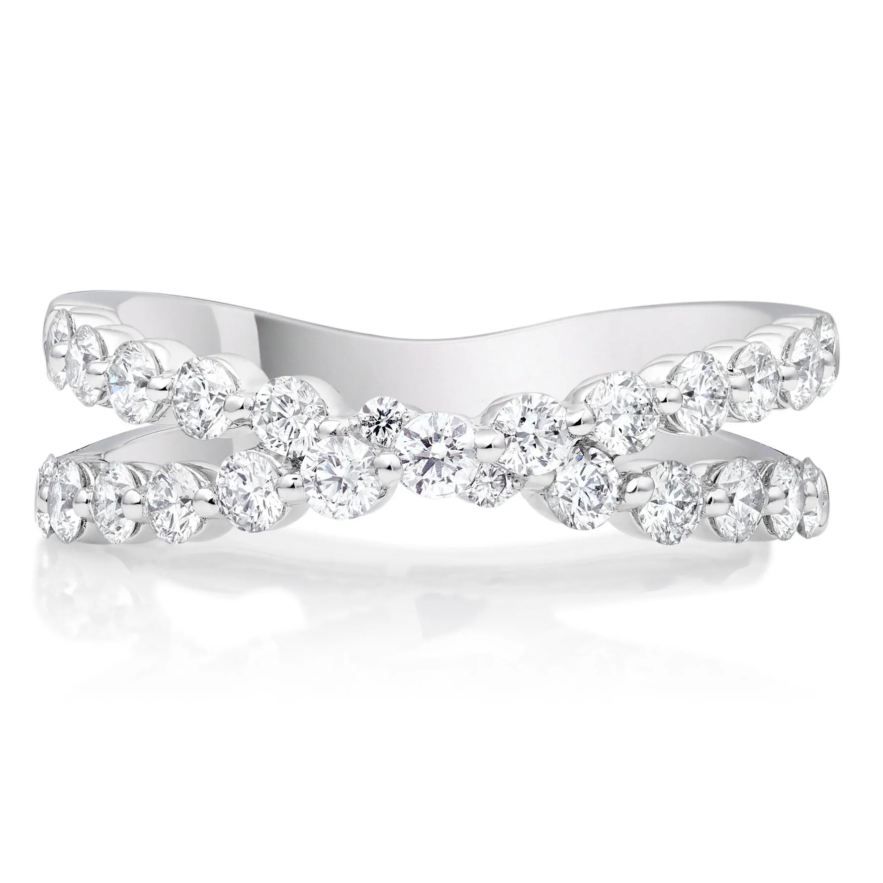Beaverbrooks Starlit Platinum Diamond Half Eternity Ring