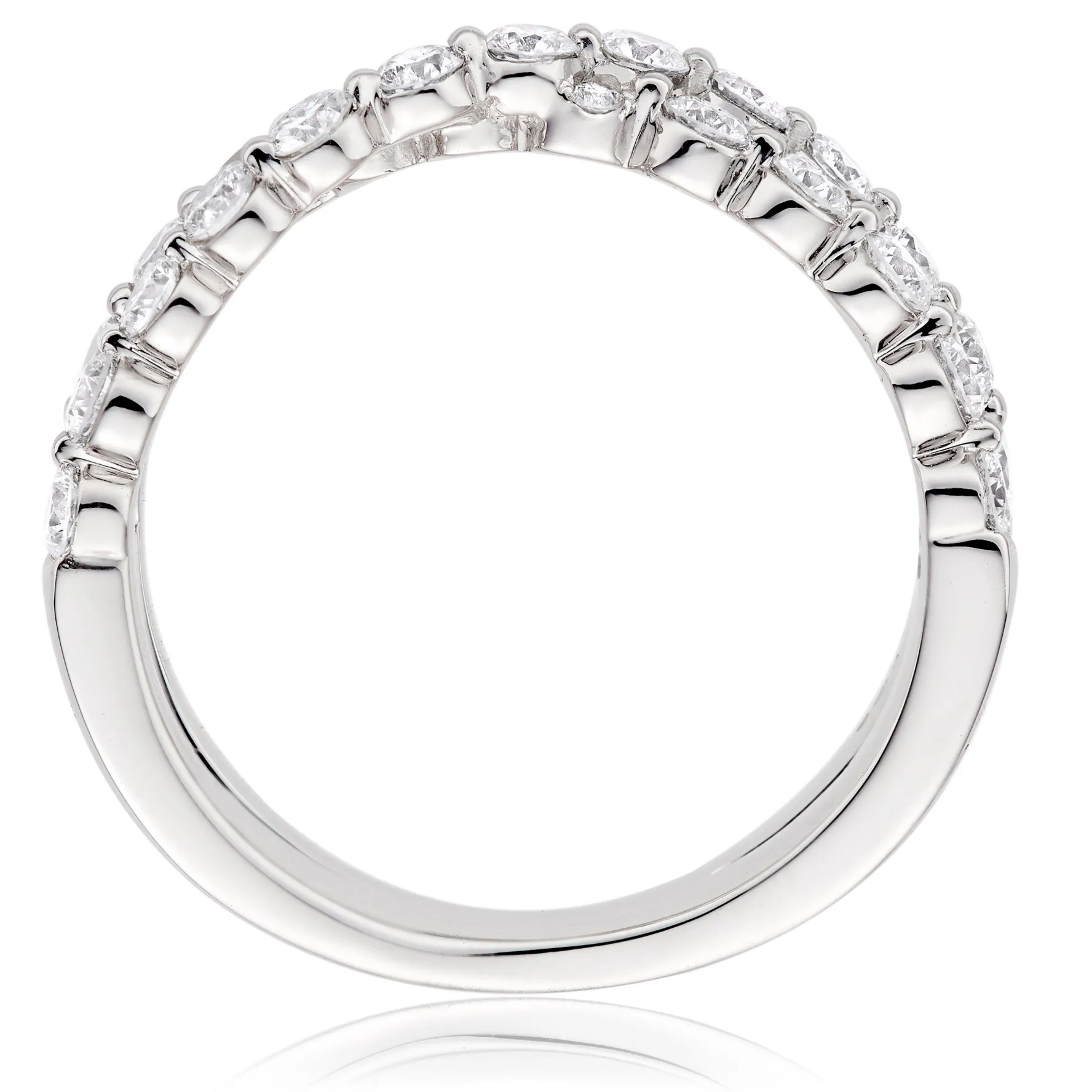 Beaverbrooks Starlit Platinum Diamond Half Eternity Ring