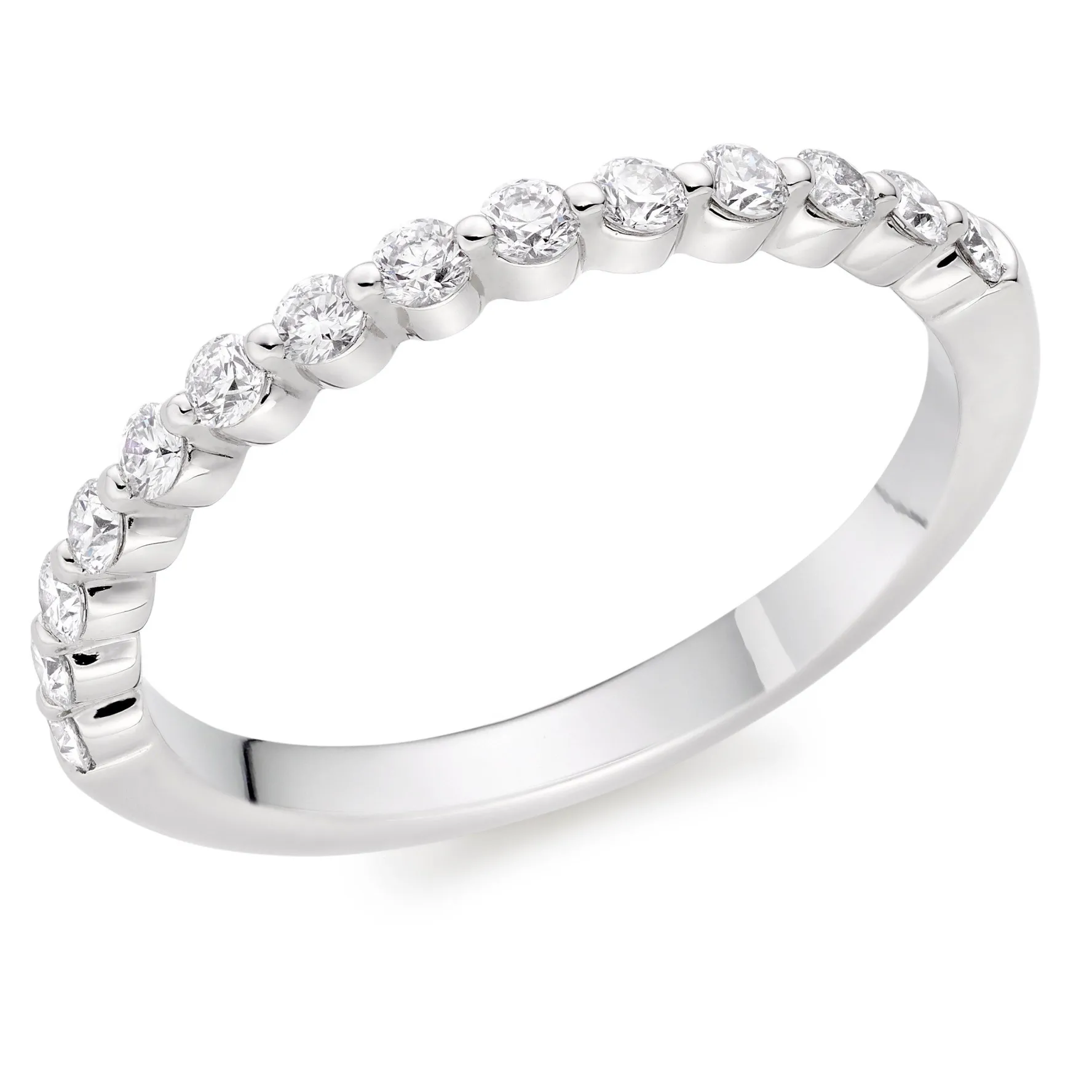 Beaverbrooks Starlit Platinum Diamond Half Eternity Wedding Ring
