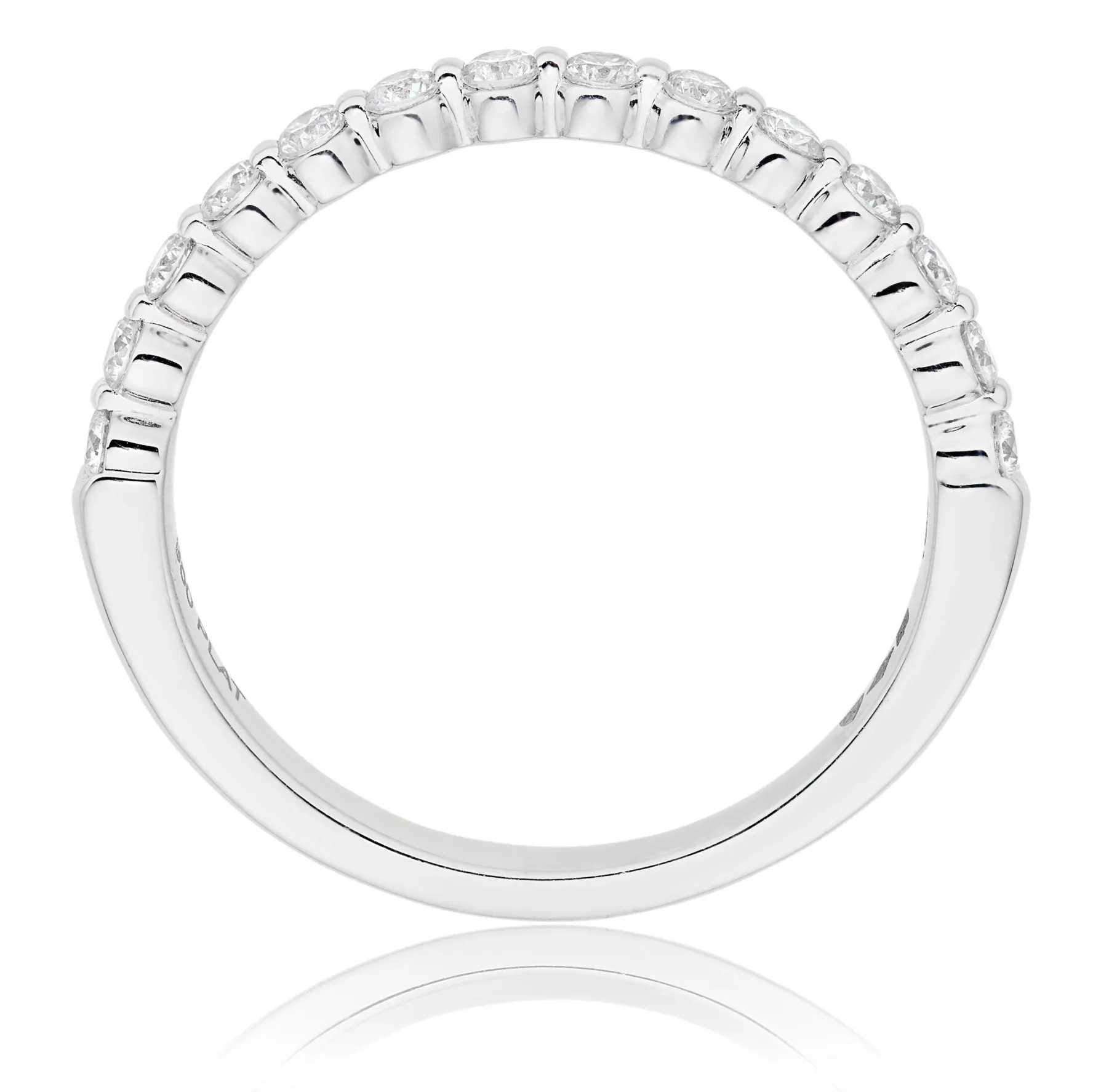 Beaverbrooks Starlit Platinum Diamond Half Eternity Wedding Ring
