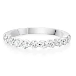 Beaverbrooks Starlit Platinum Diamond 2mm Half Eternity Ring