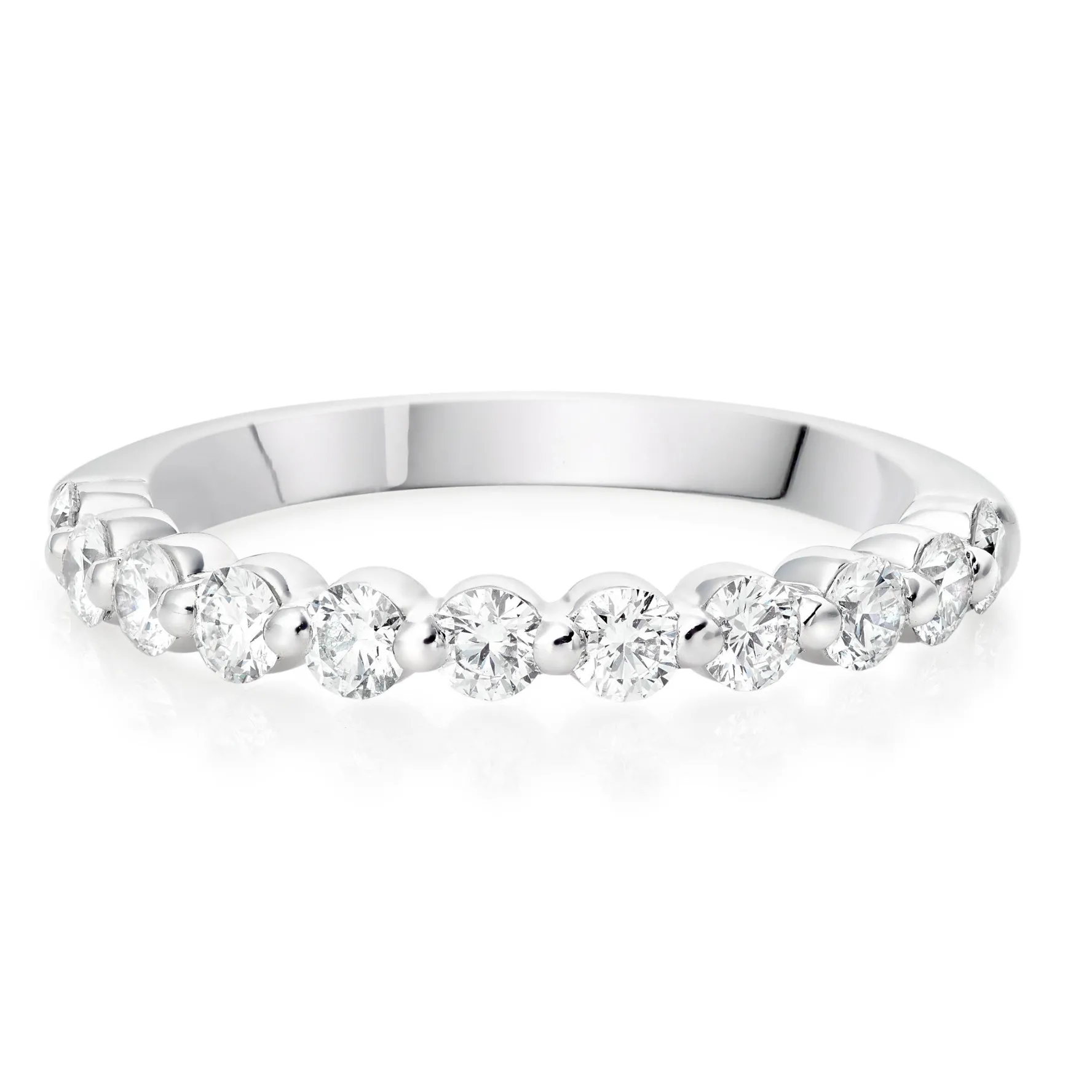 Beaverbrooks Starlit Platinum Diamond 2mm Half Eternity Ring