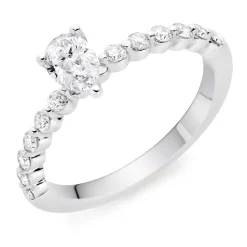 Beaverbrooks Starlit Platinum Diamond Pear Shaped Solitaire Ring