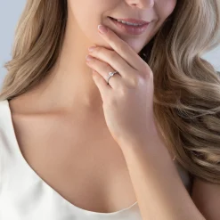 Beaverbrooks Starlit Platinum Diamond Pear Shaped Solitaire Ring