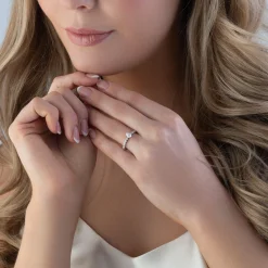 Beaverbrooks Starlit Platinum Diamond Pear Shaped Solitaire Ring