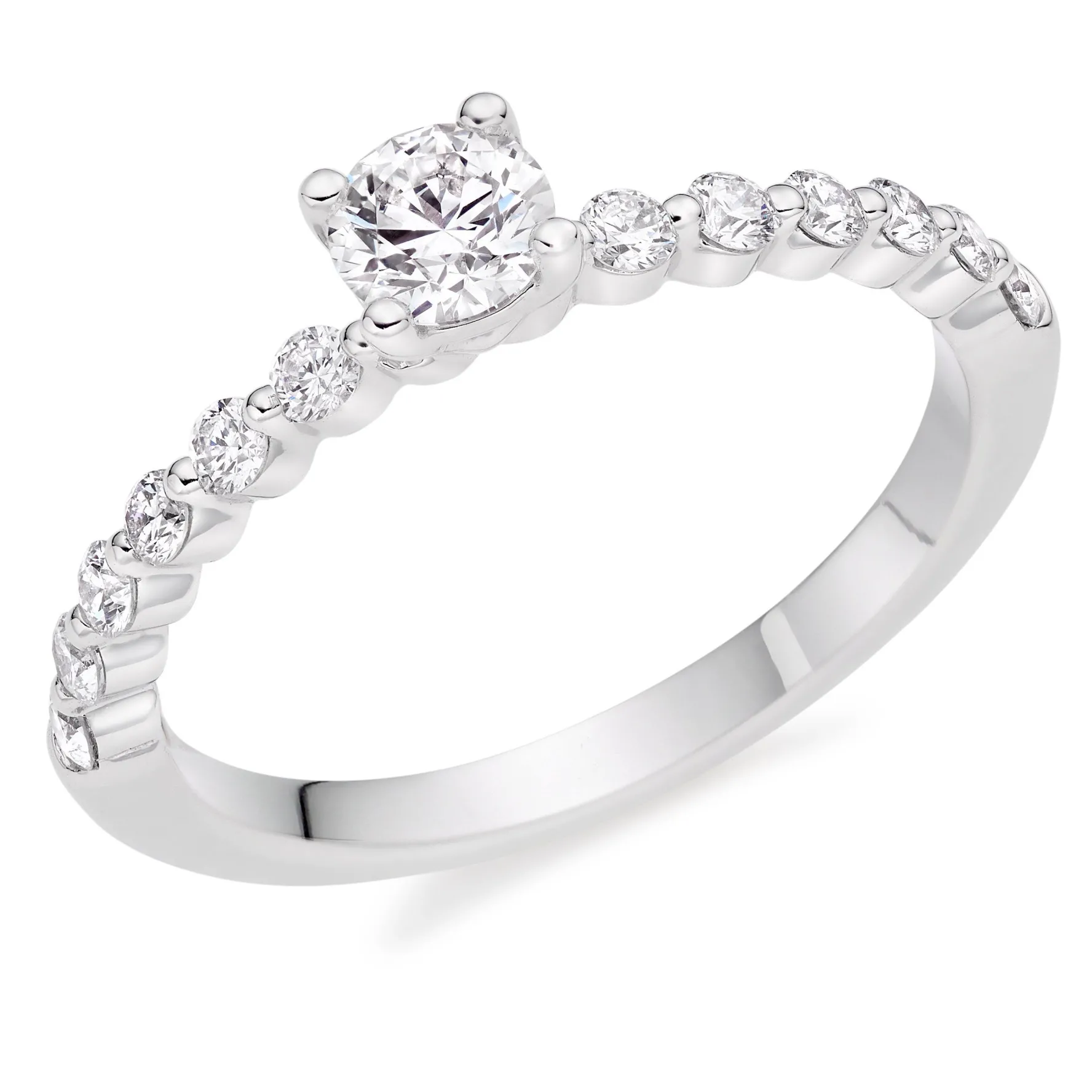 Beaverbrooks Starlit Platinum Diamond Solitaire Ring