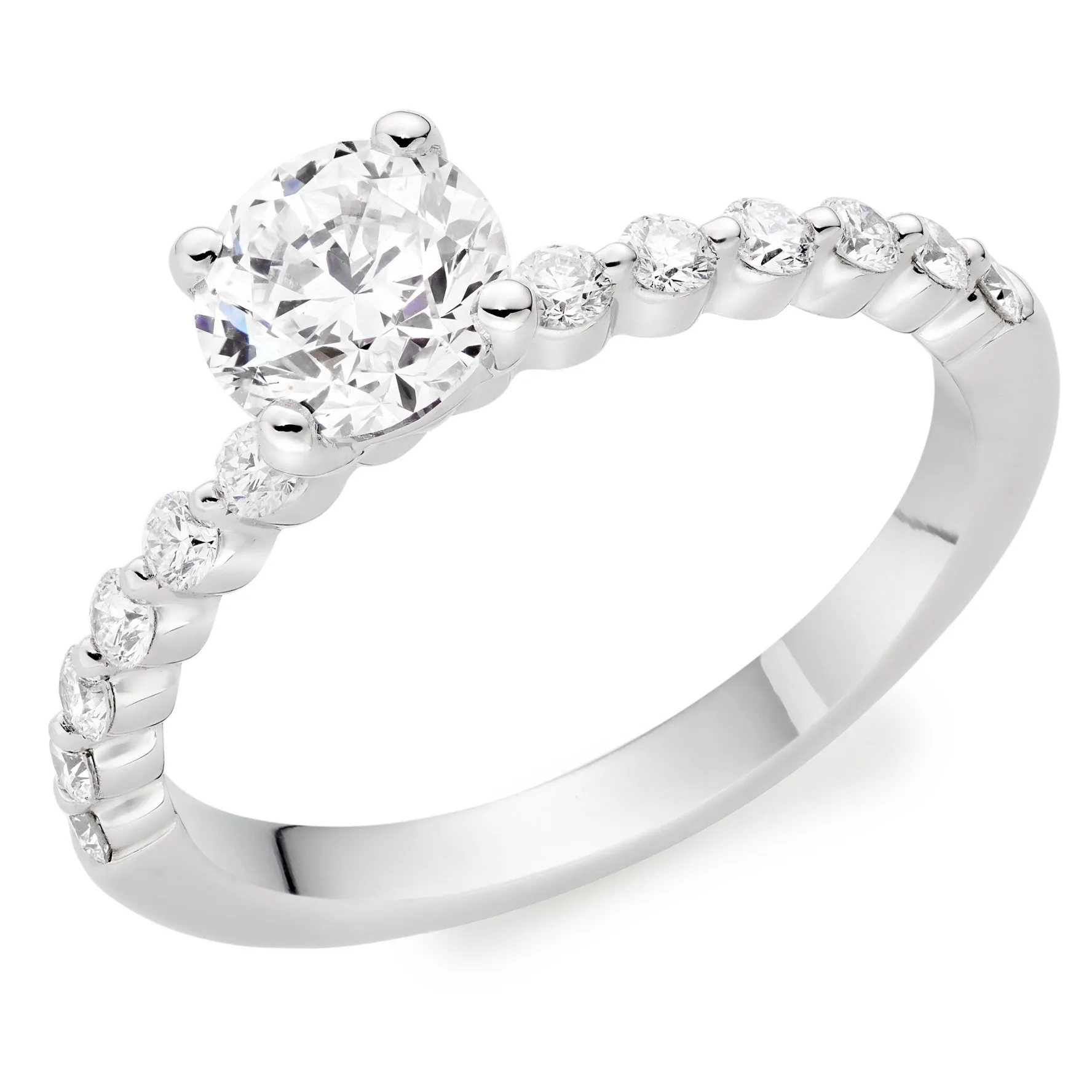 Beaverbrooks Starlit Platinum Diamond Solitaire Ring