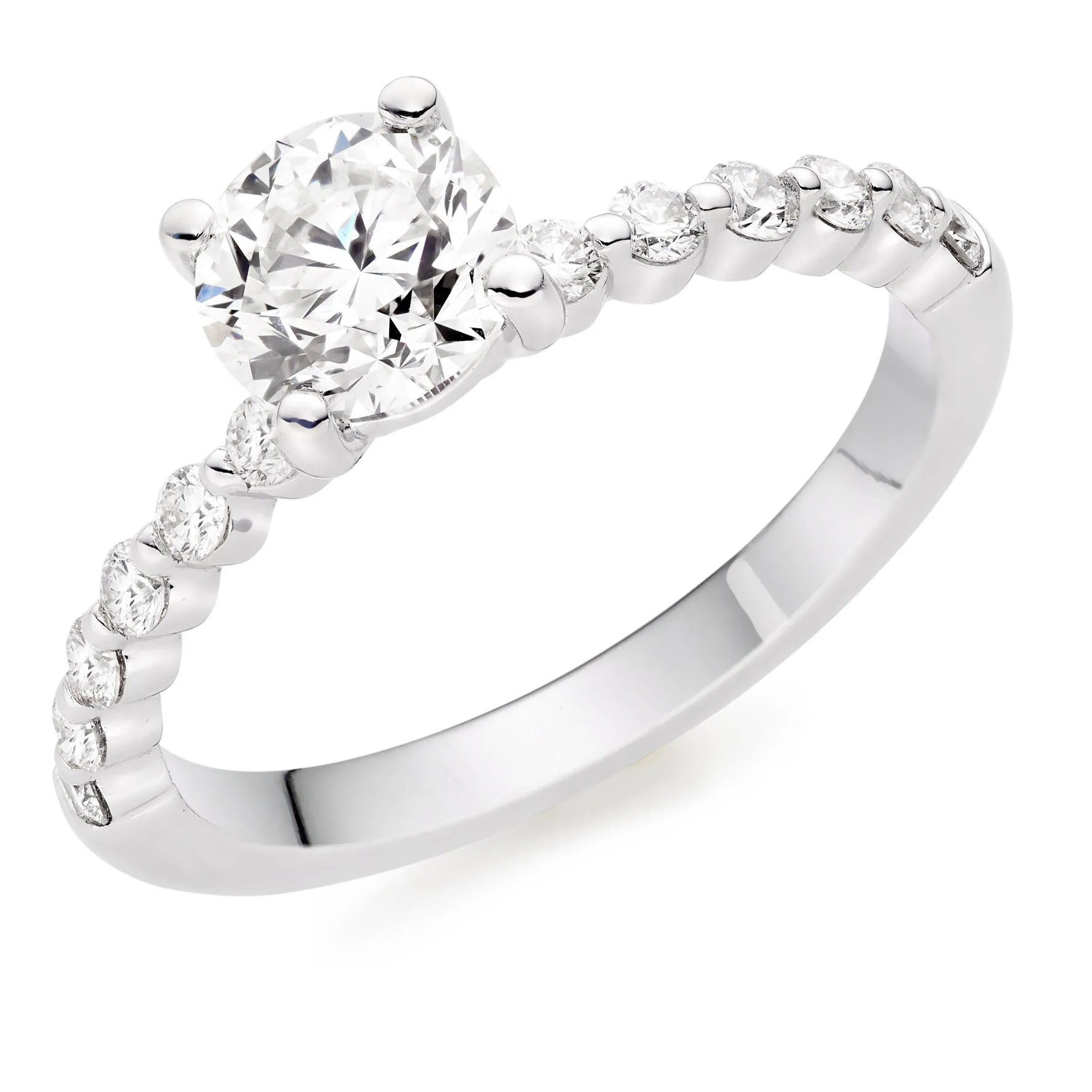 Beaverbrooks Starlit Platinum Diamond Solitaire Ring