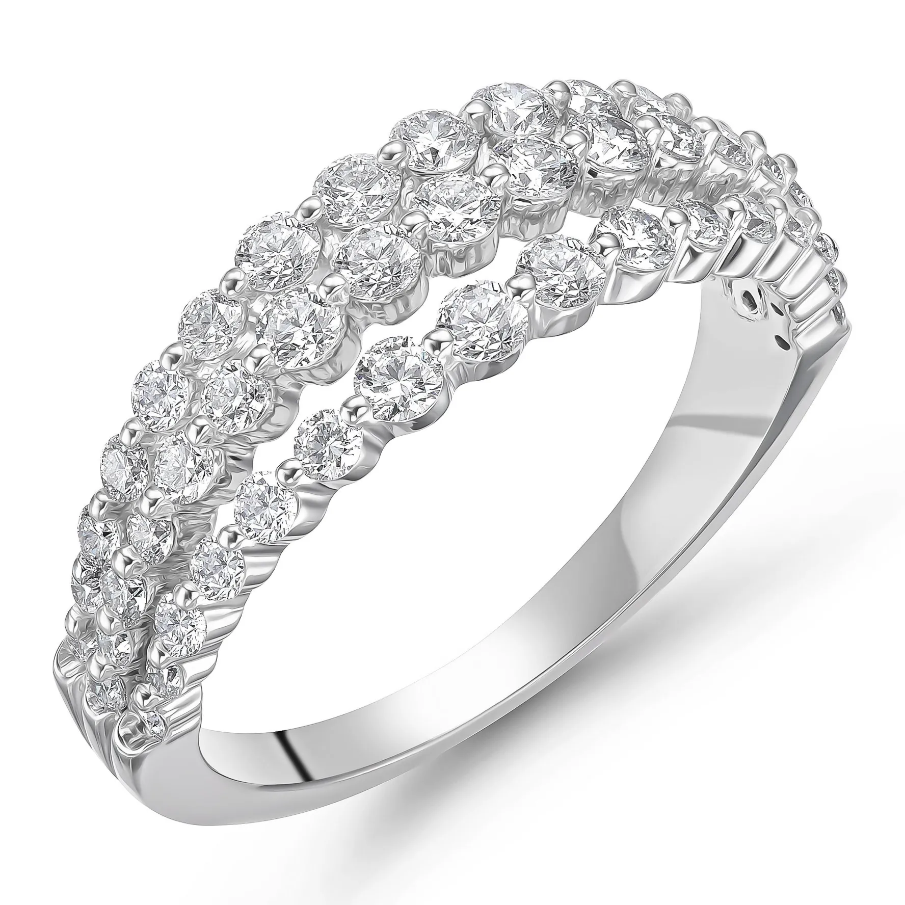 Beaverbrooks Starlit Platinum Diamond Half Eternity Ring