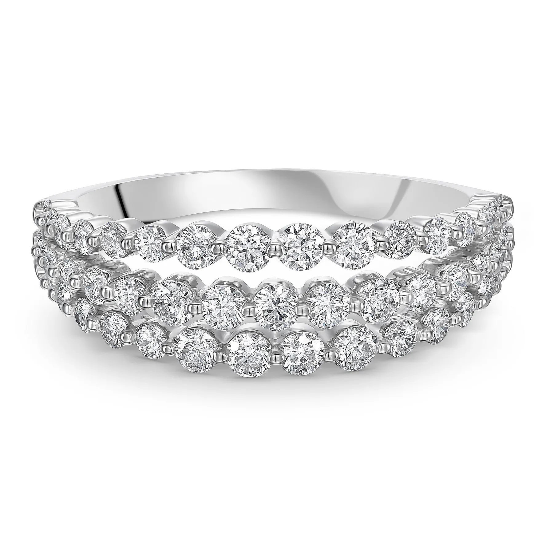 Beaverbrooks Starlit Platinum Diamond Half Eternity Ring