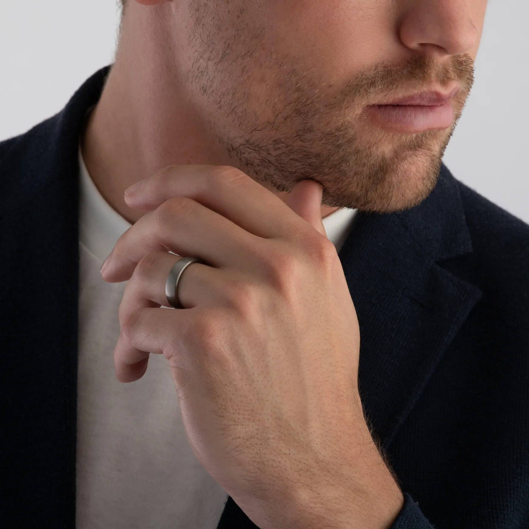Beaverbrooks Titanium Brushed Men's Ring