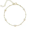 Beaverbrooks Yellow Gold Plated Freshwater Cultured Pearl Bracelet