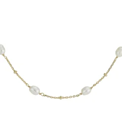 Beaverbrooks Yellow Gold Plated Freshwater Cultured Pearl Bracelet