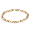 Beaverbrooks Yellow Gold Plated Men’s Curb Bracelet