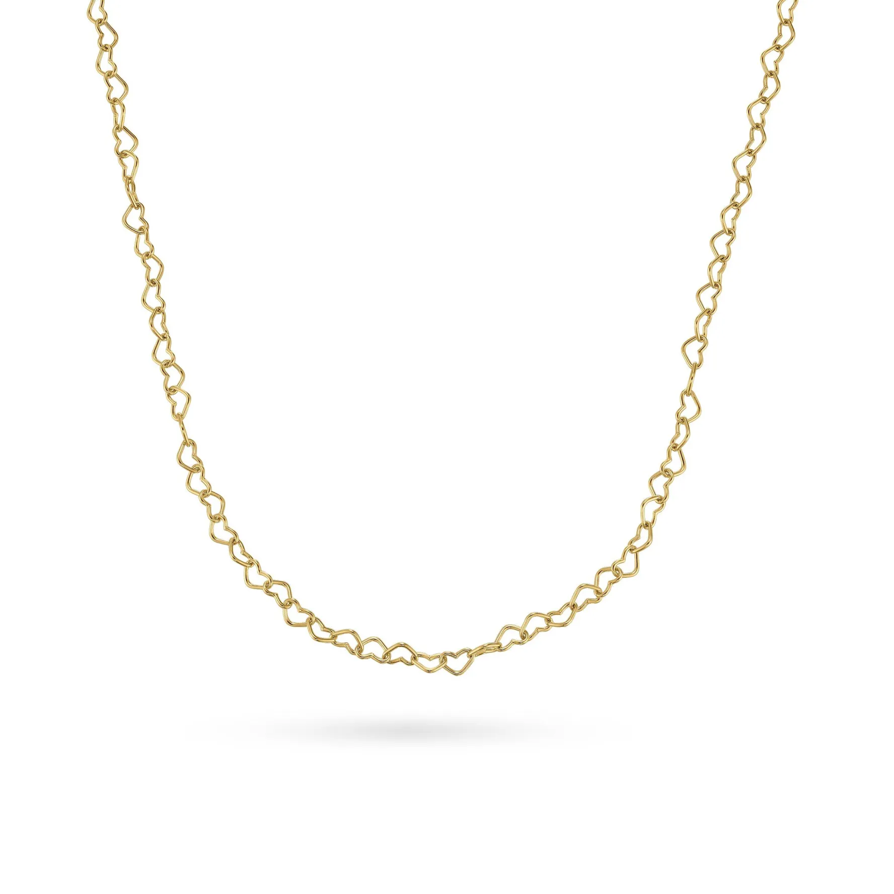 Beaverbrooks Yellow Gold Plated Heart Chain Necklace