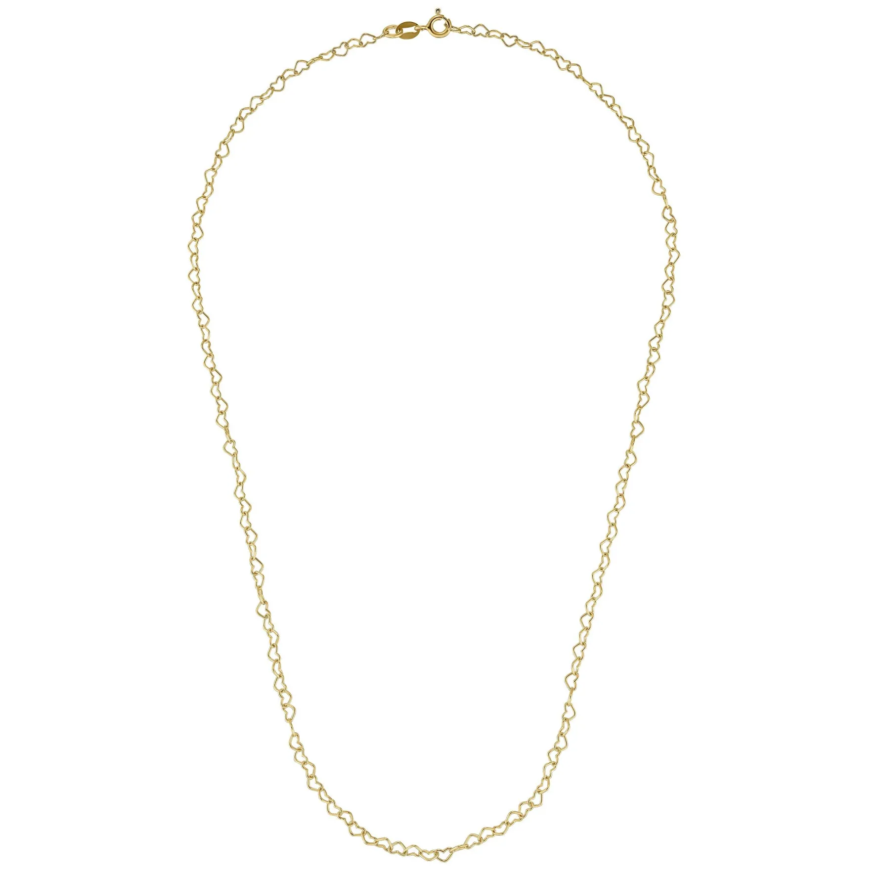 Beaverbrooks Yellow Gold Plated Heart Chain Necklace