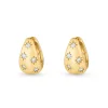 Beaverbrooks Yellow Gold Plated Cubic Zirconia Huggie Hoop Earrings