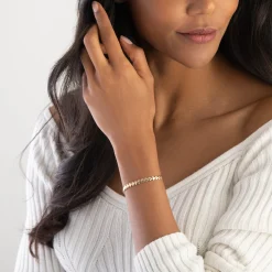 Beaverbrooks Yellow Gold Plated Heart Bracelet