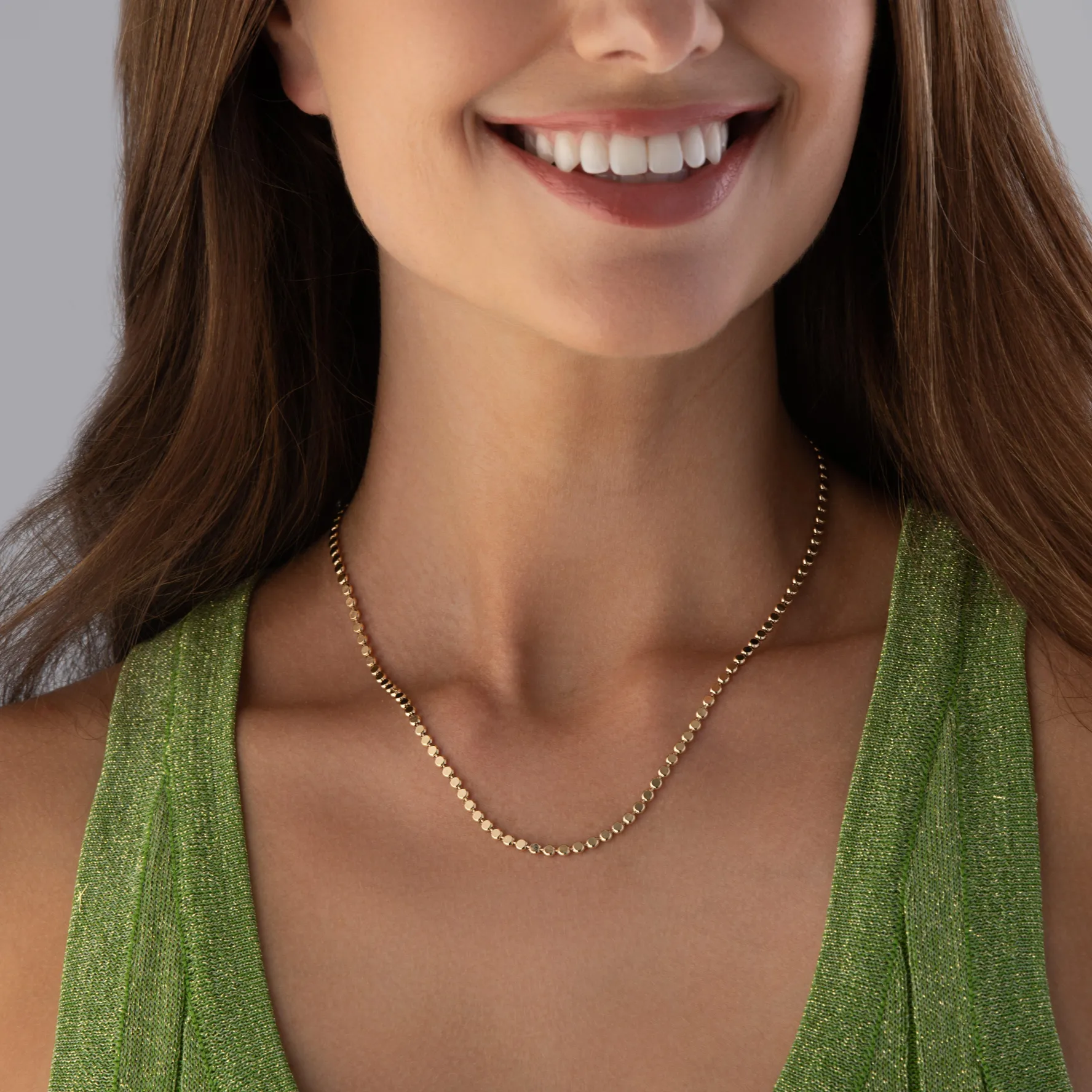 Beaverbrooks Yellow Gold Plated Circle Necklace