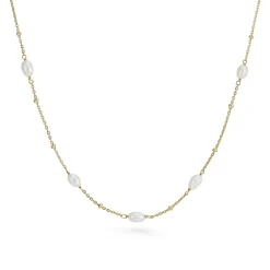 Beaverbrooks Yellow Gold Plated Freshwater Cultured Pearl Necklace