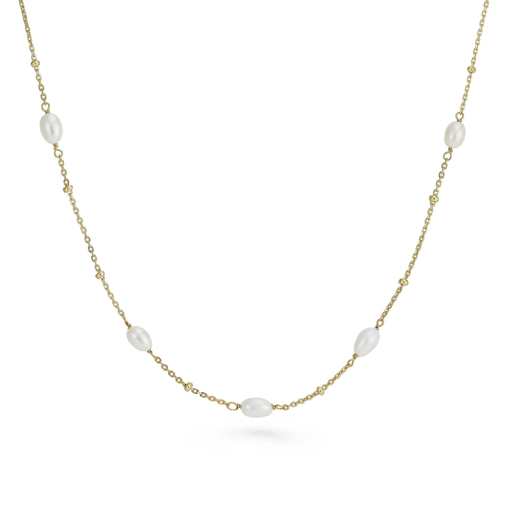 Beaverbrooks Yellow Gold Plated Freshwater Cultured Pearl Necklace