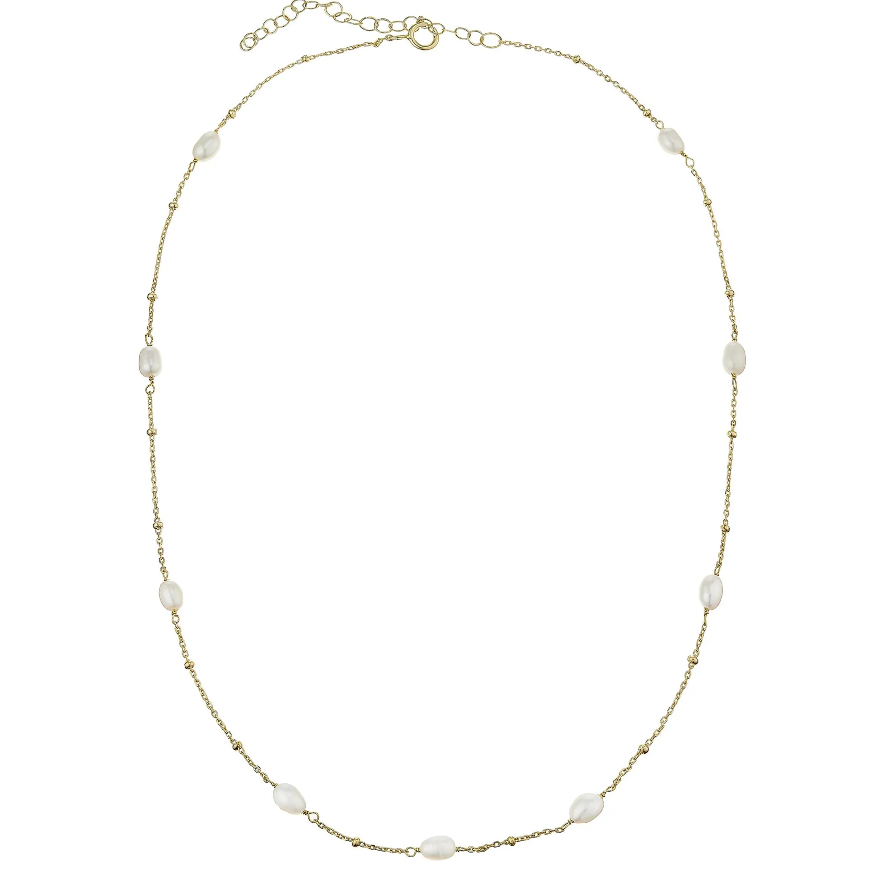Beaverbrooks Yellow Gold Plated Freshwater Cultured Pearl Necklace