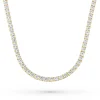 Beaverbrooks Yellow Gold Plated Cubic Zirconia Tennis Necklace