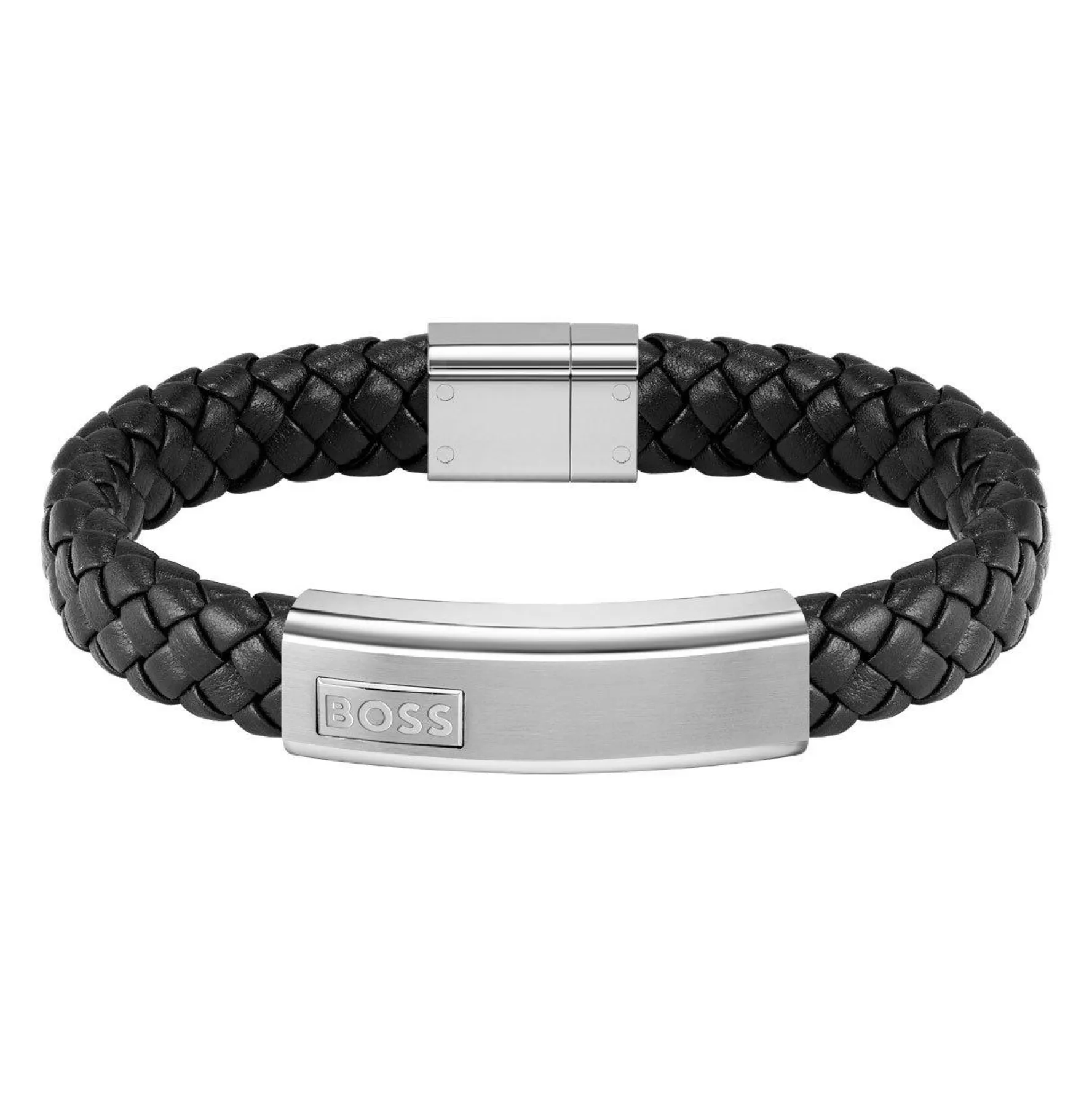 BOSS Black Leather Lander Men’s Bracelet