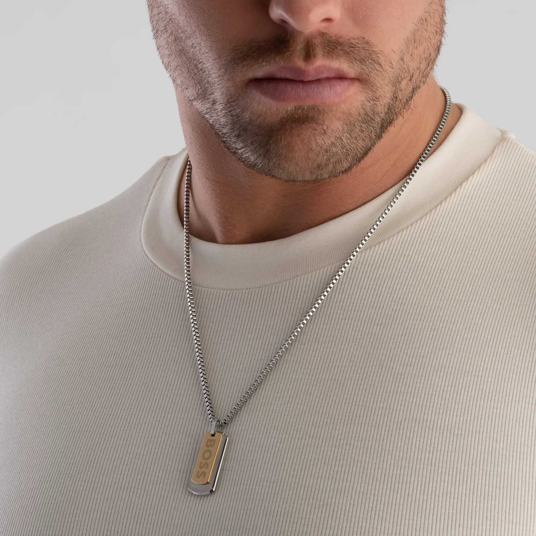 BOSS Devon Stainless Steel Men’s Necklace