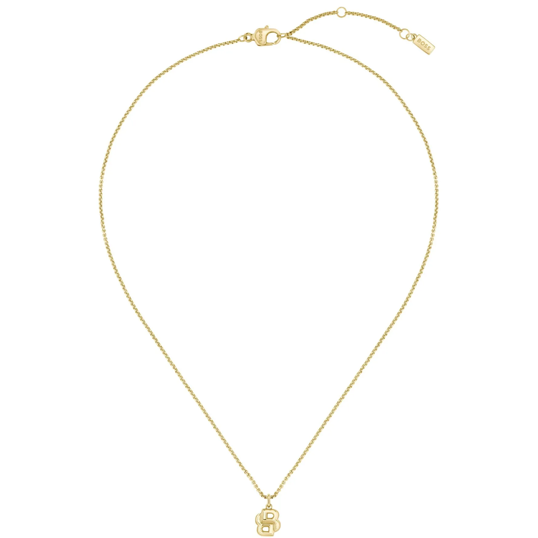BOSS Double B Yellow Gold Tone Pendant