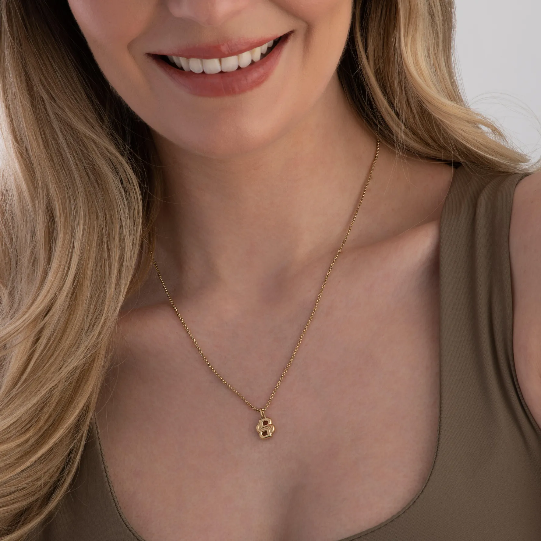 BOSS Double B Yellow Gold Tone Pendant