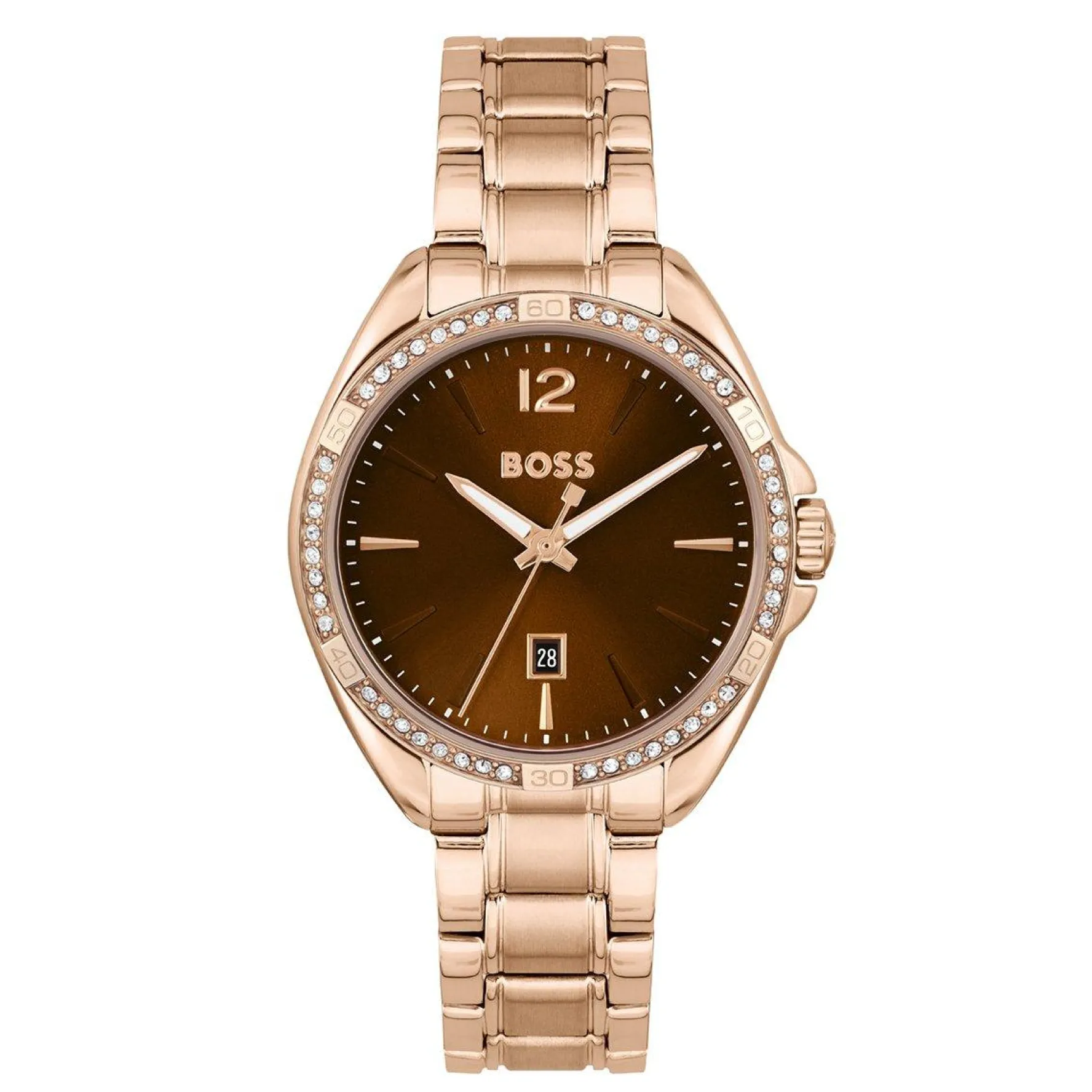BOSS Felina 32mm Rose Gold Tone Crystal Ladies Watch