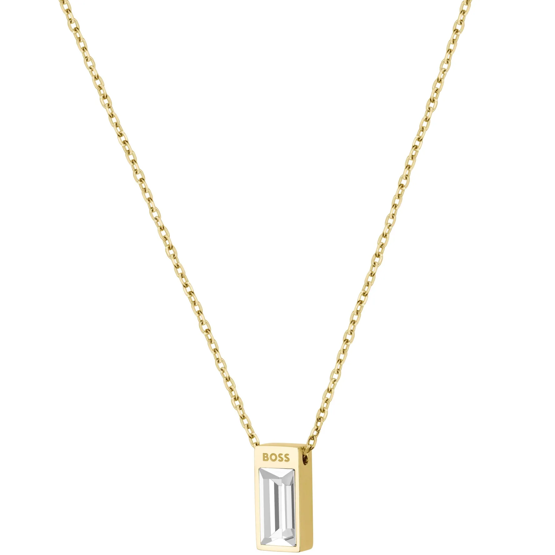 BOSS Gold Tone Crystal Necklace