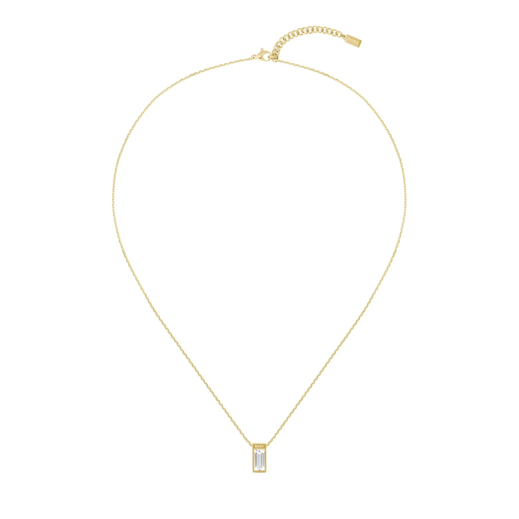 BOSS Gold Tone Crystal Necklace