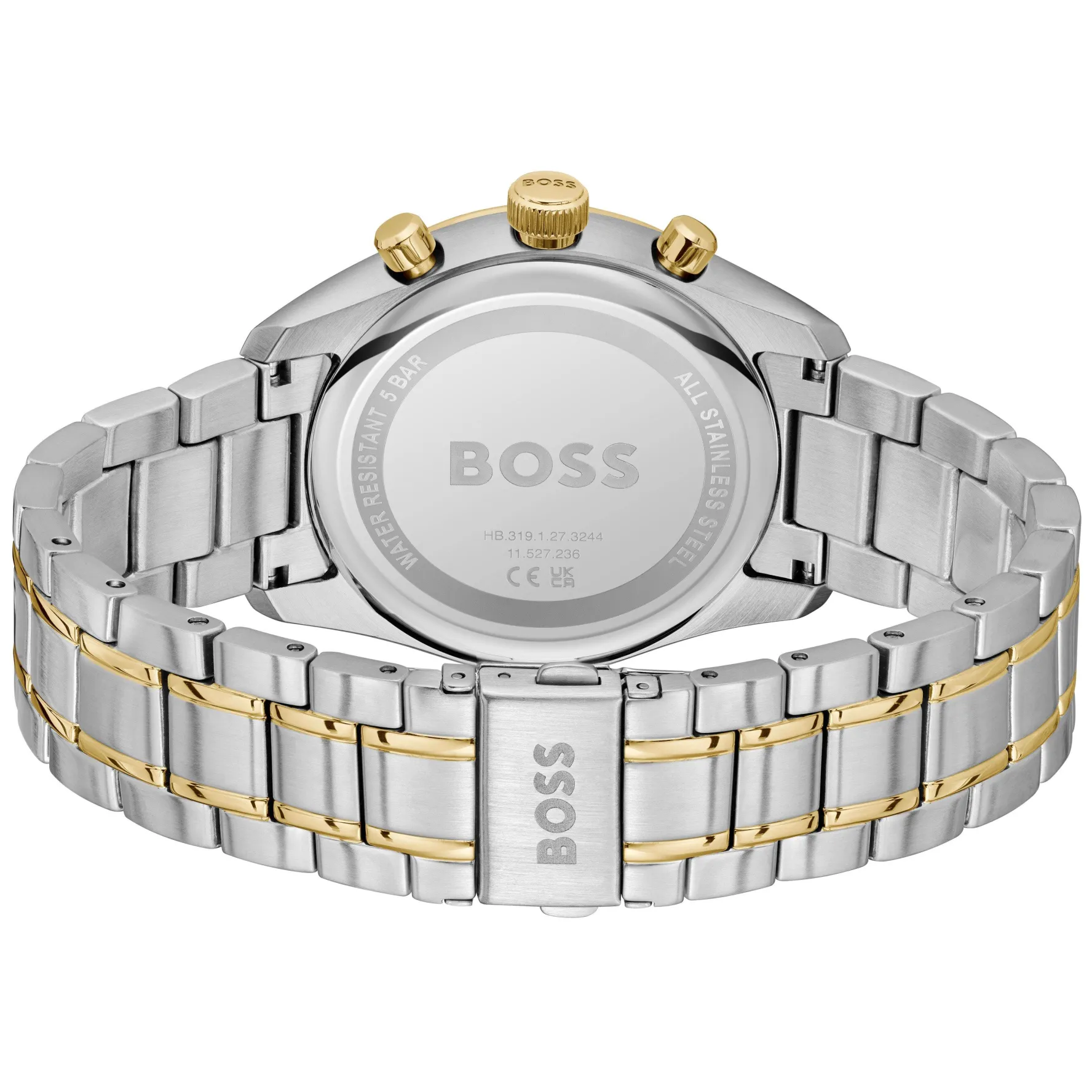 BOSS Grand Prix 44.5mm Stainless Steel and Yellow Gold Tone Chronograph Men’s Watch