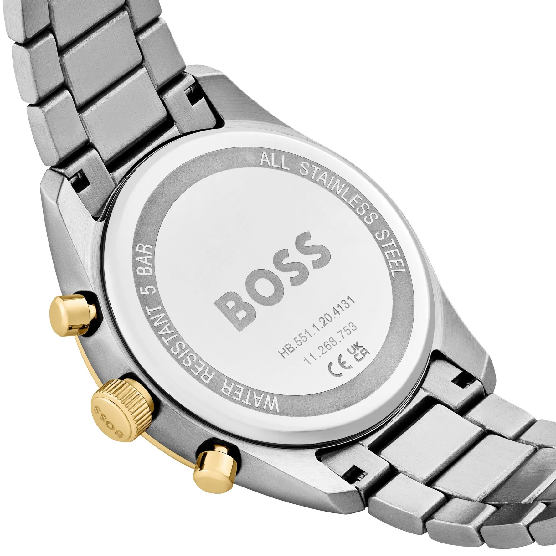 BOSS Grand Prix 44.5mm Stainless Steel and Yellow Gold Tone Chronograph Men’s Watch