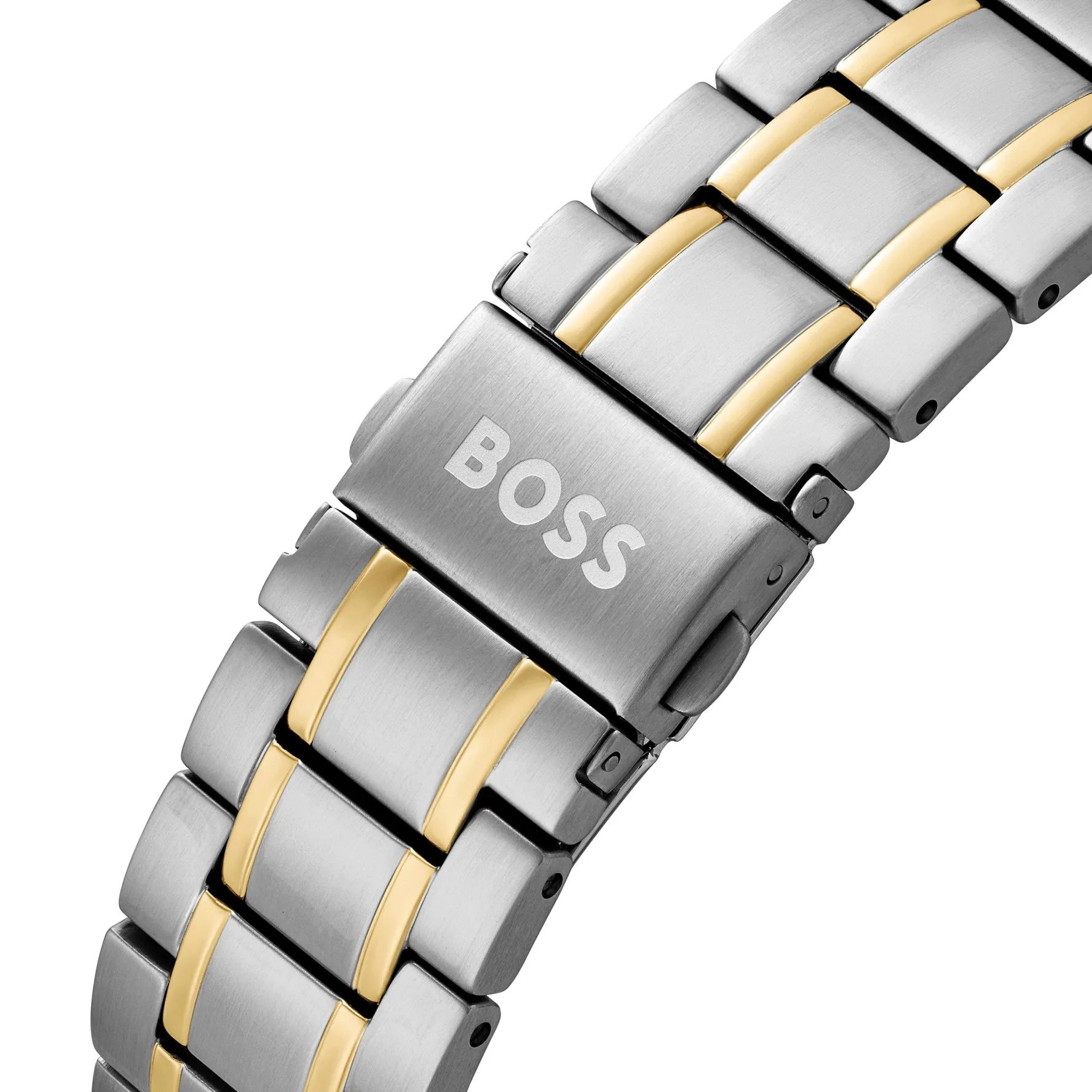 BOSS Grand Prix 44.5mm Stainless Steel and Yellow Gold Tone Chronograph Men’s Watch