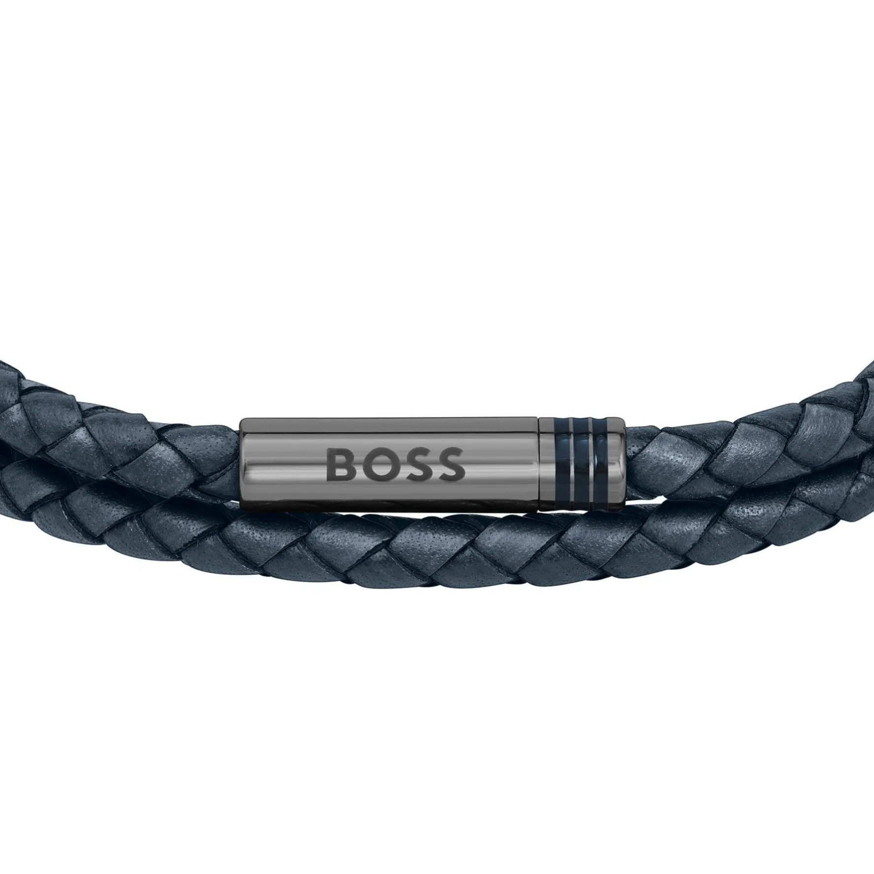 BOSS Leather Double Wrap Men’s Bracelet