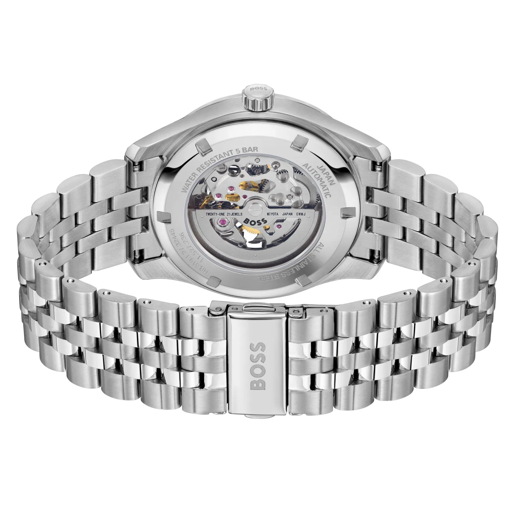 BOSS Principle 41mm Stainless Steel Skeleton Automatic Men’s Watch