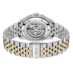 BOSS Principle 41mm Stainless Steel and Yellow Gold Tone Skeleton Automatic Men’s Watch