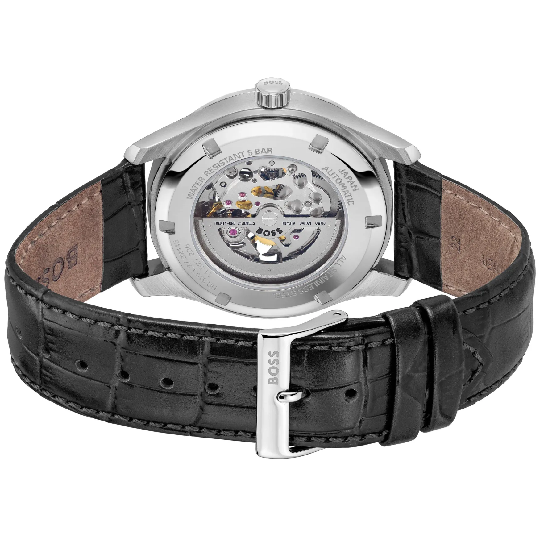 BOSS Principle 41mm Stainless Steel Skeleton Automatic Men’s Watch