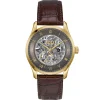 BOSS Principle 41mm Yellow Gold Tone Skeleton Automatic Men’s Watch